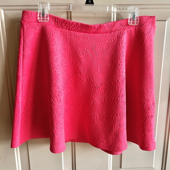 Pink Imprinted Skater Skirt - Picture 1 of 2